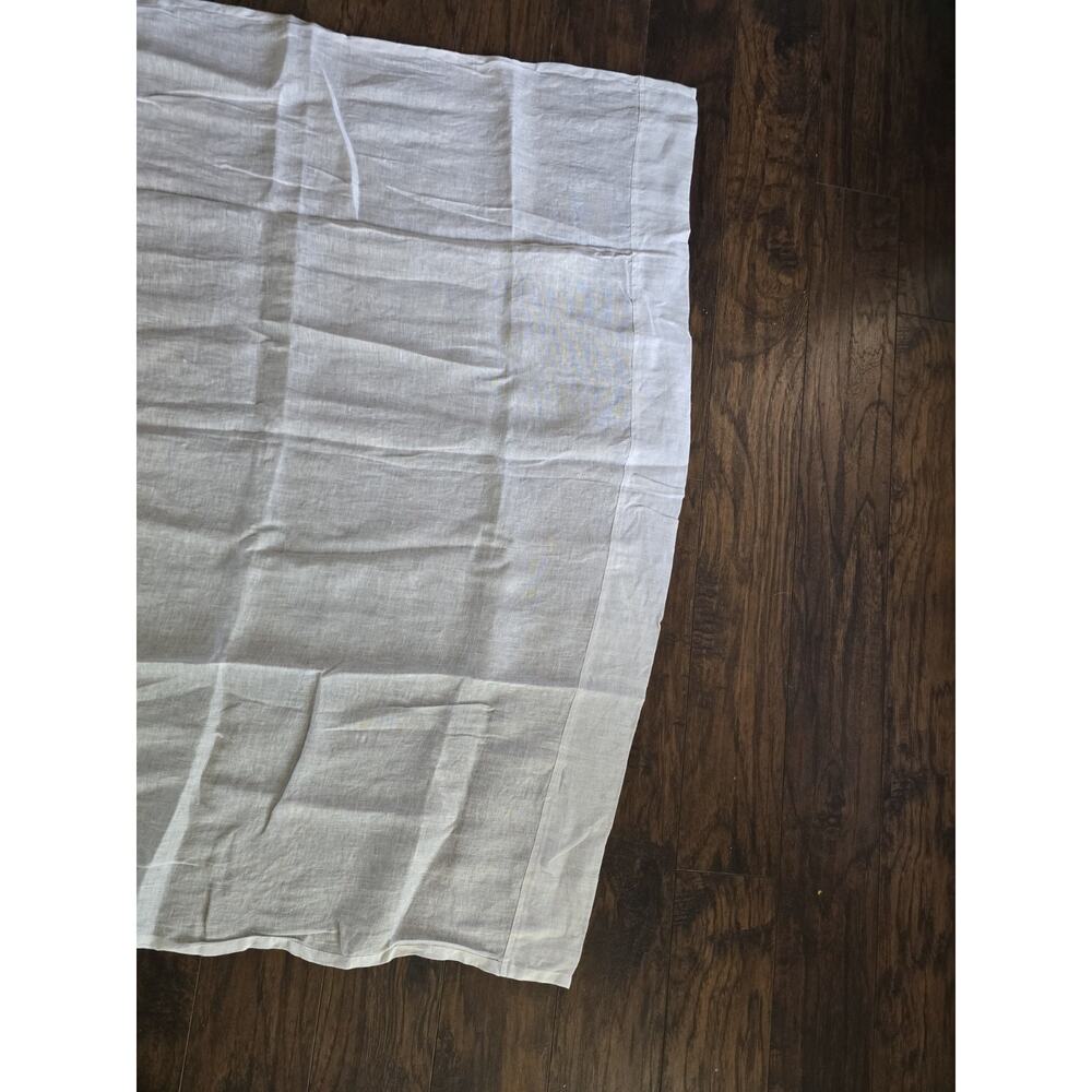 Pottery Barn Four White Linen Curtain Panels 50" X 84" - Picture 5 of 9